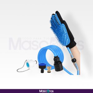 Guante de Ducha y Masaje 3 en 1 para Mascotas con Manguera de 2 Metros